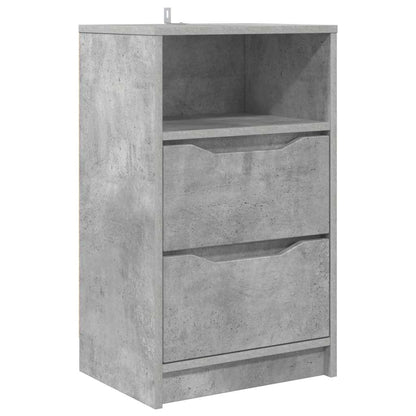 Nachtkastje met lade Beton Grijs 40 x 30 x 467 cm Bewerkt hout