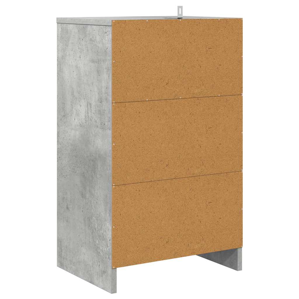 Nachtkastje met lade Beton Grijs 40 x 30 x 467 cm Bewerkt hout