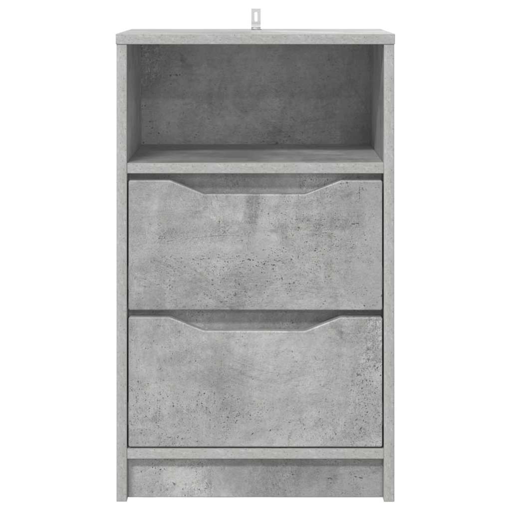 Nachtkastje met lade Beton Grijs 40 x 30 x 467 cm Bewerkt hout