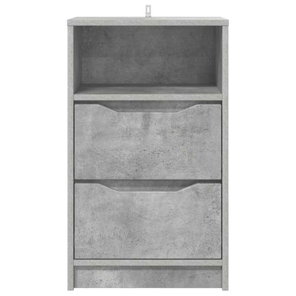 Nachtkastje met lade Beton Grijs 40 x 30 x 467 cm Bewerkt hout