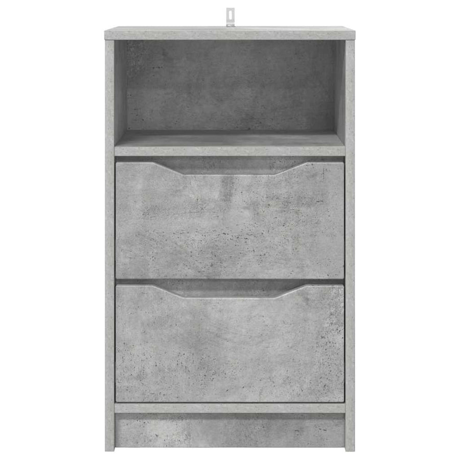 Nachtkastje met lade Beton Grijs 40 x 30 x 467 cm Bewerkt hout