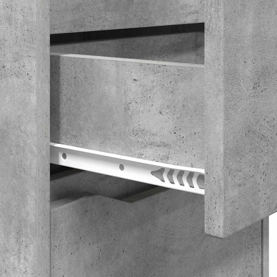 Nachtkastjes 2 pcs Beton Grijs 40 x 30 x 467 cm Bewerkt hout