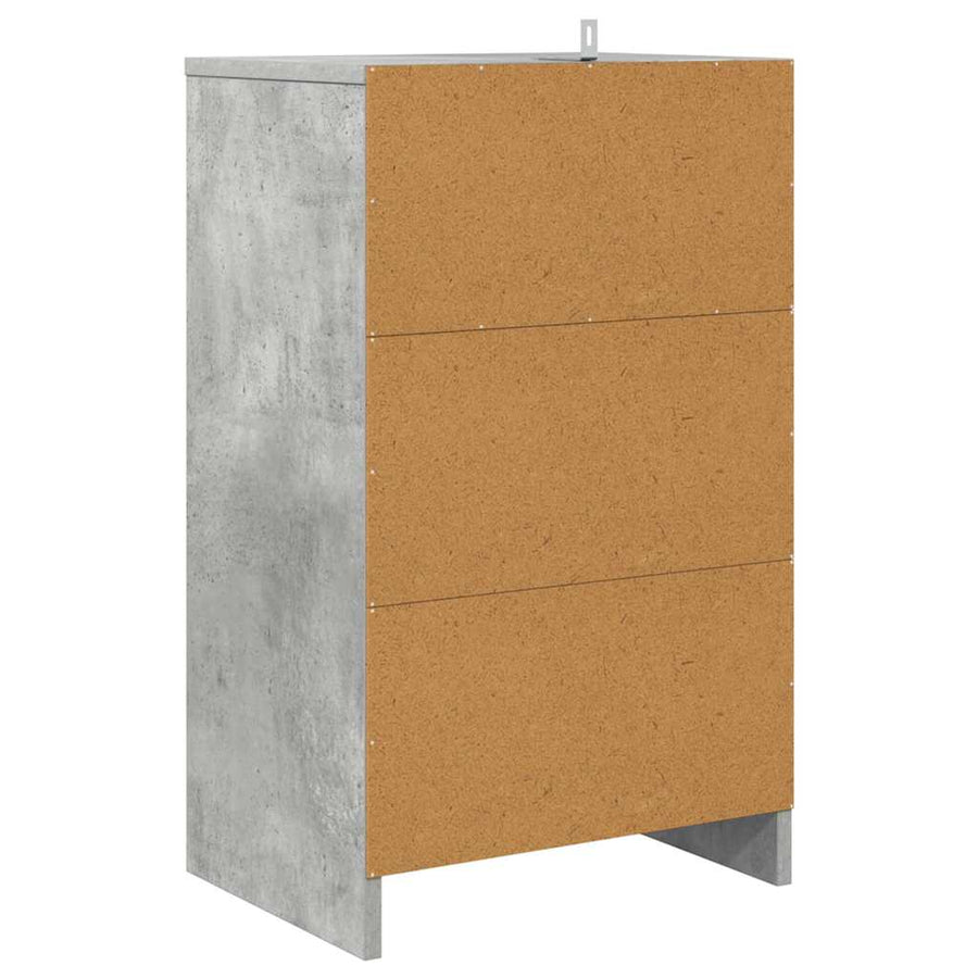 Nachtkastjes 2 pcs Beton Grijs 40 x 30 x 467 cm Bewerkt hout