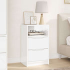Nightstand High gloss white 40 x 30 x 467 cm Engineered wood