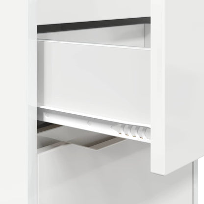 Nachtkastjes 2 pcs Hoogglans wit 40 x 30 x 467 cm Bewerkt hout