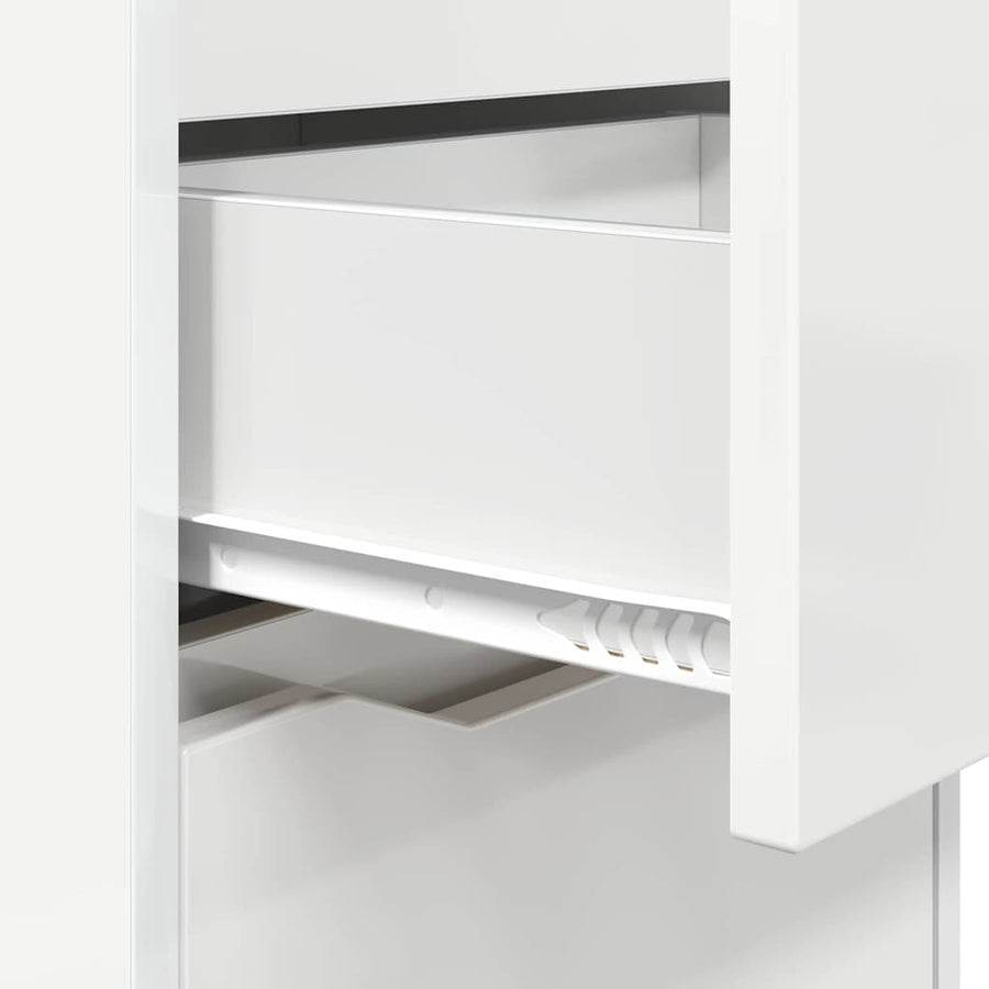 Nachtkastjes 2 pcs Hoogglans wit 40 x 30 x 467 cm Bewerkt hout
