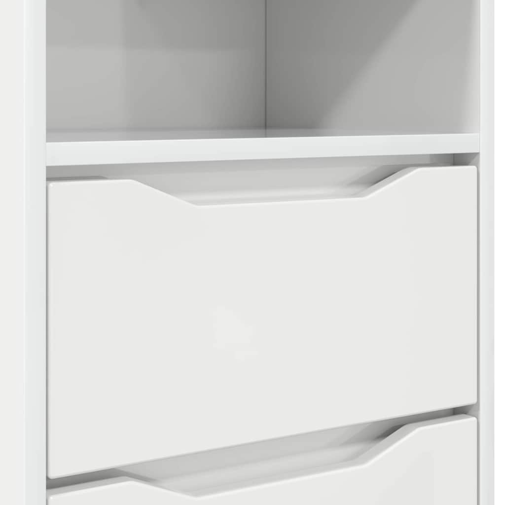Nachtkastjes 2 pcs Hoogglans wit 40 x 30 x 467 cm Bewerkt hout