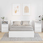Nightstands 2 pcs High gloss white 40 x 30 x 467 cm Engineered wood