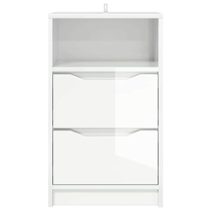 Nachtkastjes 2 pcs Hoogglans wit 40 x 30 x 467 cm Bewerkt hout