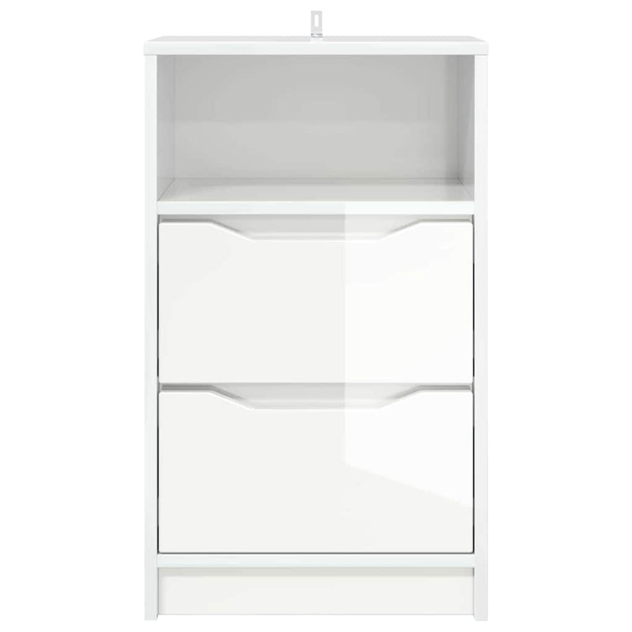 Nachtkastjes 2 pcs Hoogglans wit 40 x 30 x 467 cm Bewerkt hout