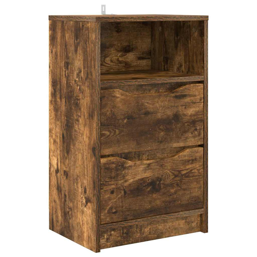 Nachtkastje Gerookt eiken 40 x 30 x 467 cm Bewerkt hout