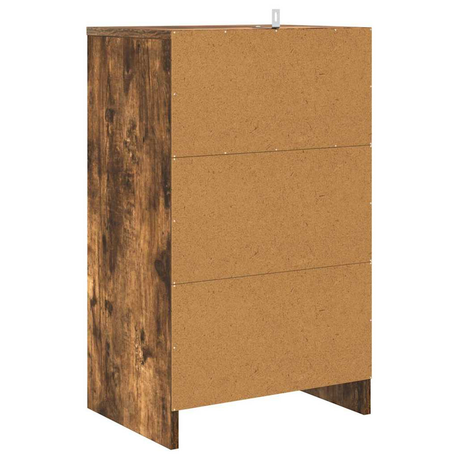 Nachtkastje Gerookt eiken 40 x 30 x 467 cm Bewerkt hout