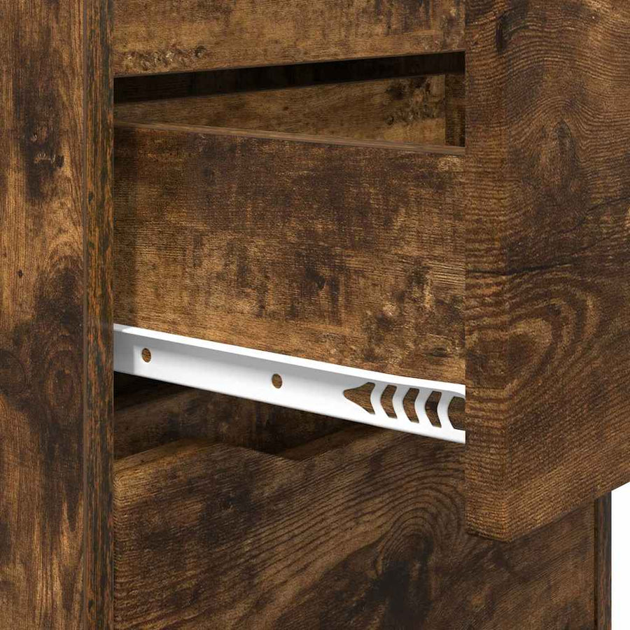 Nachtkastjes 2 pcs Gerookt eiken 40 x 30 x 467 cm Bewerkt hout