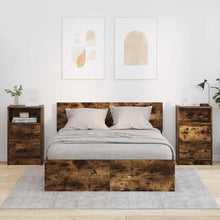 Nachtkastjes 2 pcs Gerookt eiken 40 x 30 x 467 cm Bewerkt hout