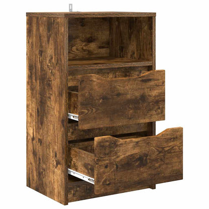 Nachtkastjes 2 pcs Gerookt eiken 40 x 30 x 467 cm Bewerkt hout