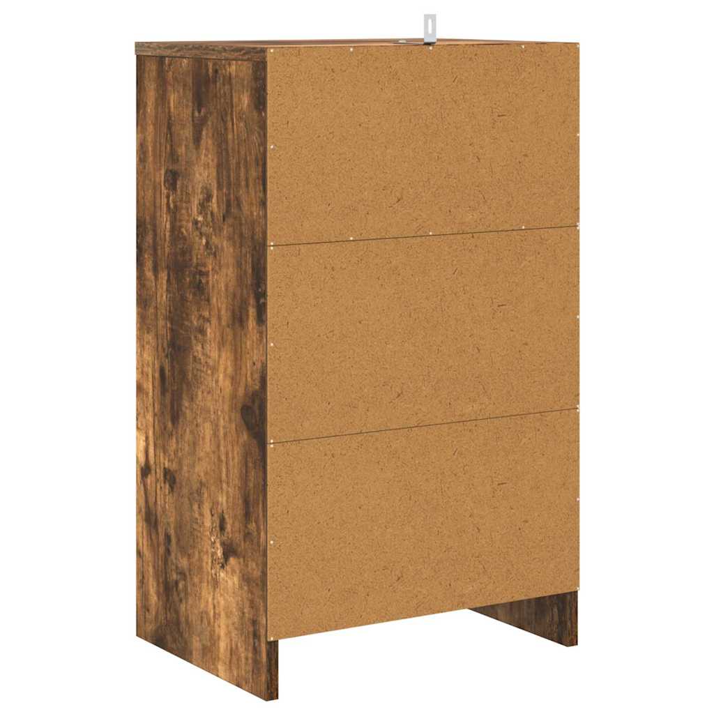 Nachtkastjes 2 pcs Gerookt eiken 40 x 30 x 467 cm Bewerkt hout