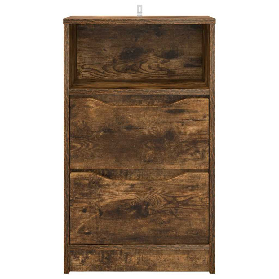 Nachtkastjes 2 pcs Gerookt eiken 40 x 30 x 467 cm Bewerkt hout