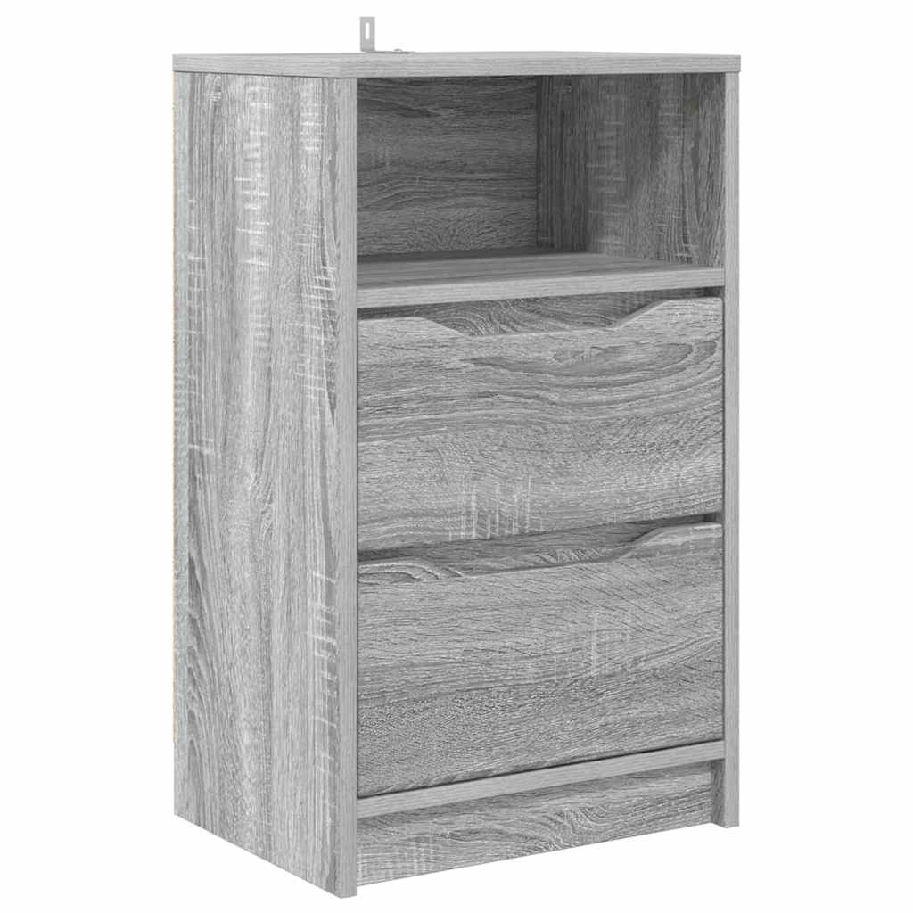 Nachtkastje met lade Grijs Sonoma 40 x 30 x 467 cm Bewerkt hout