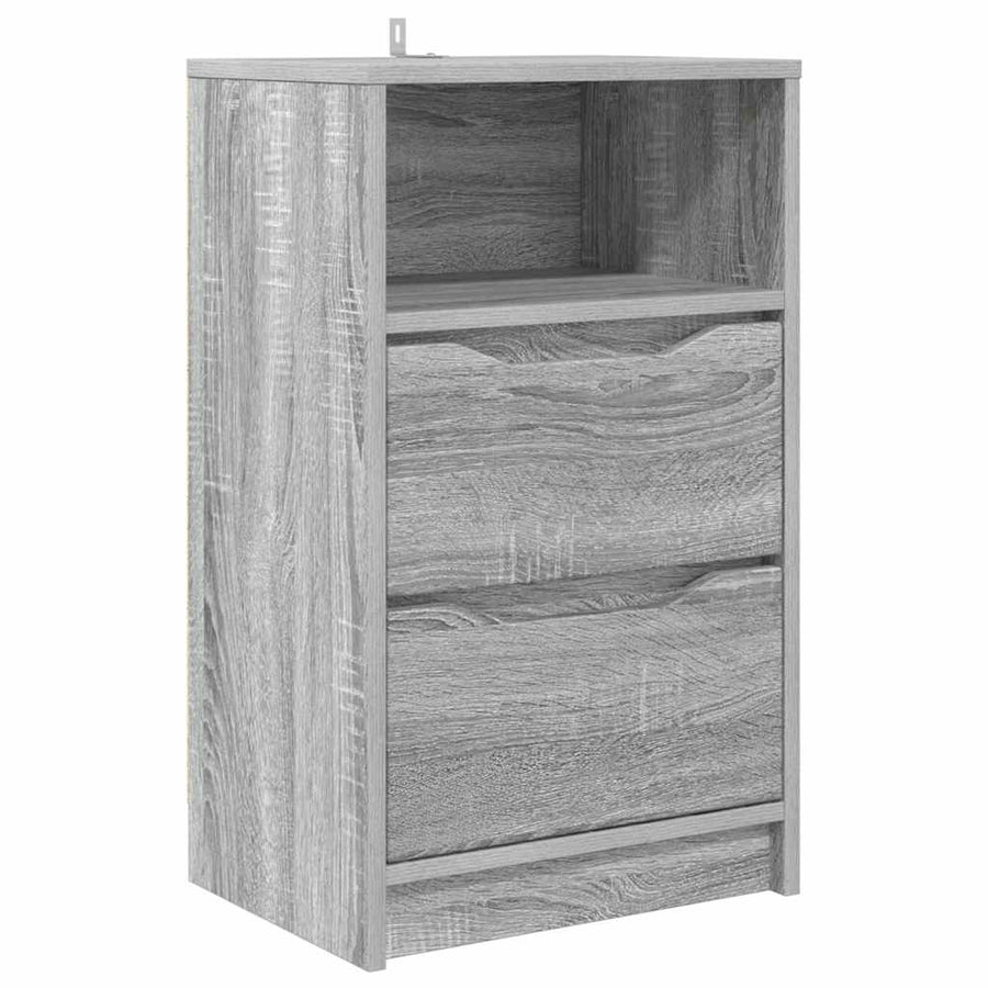 Nachtkastje met lade Grijs Sonoma 40 x 30 x 467 cm Bewerkt hout