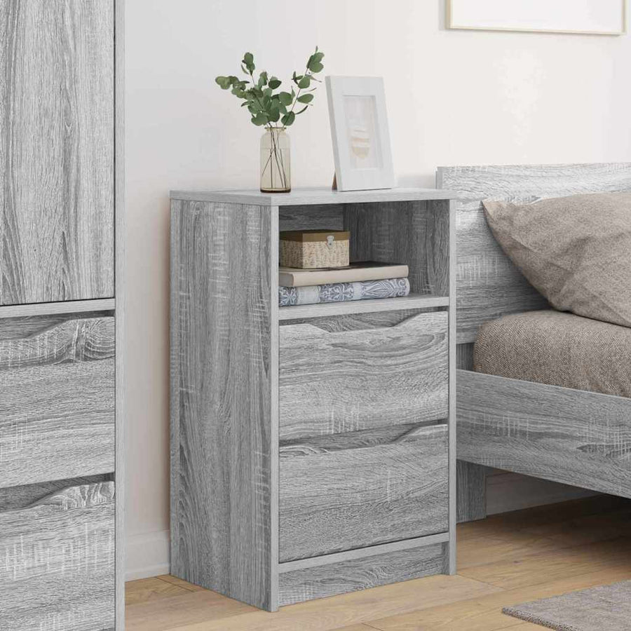 Nachtkastjes 2 pcs Grijs Sonoma 40 x 30 x 467 cm Bewerkt hout