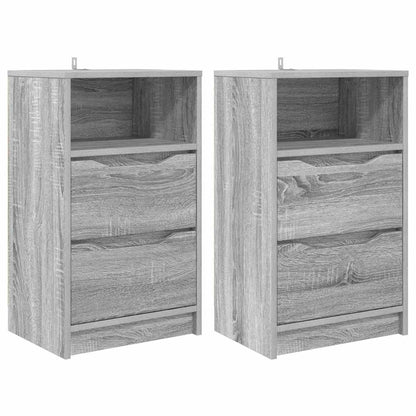 Nachtkastjes 2 pcs Grijs Sonoma 40 x 30 x 467 cm Bewerkt hout