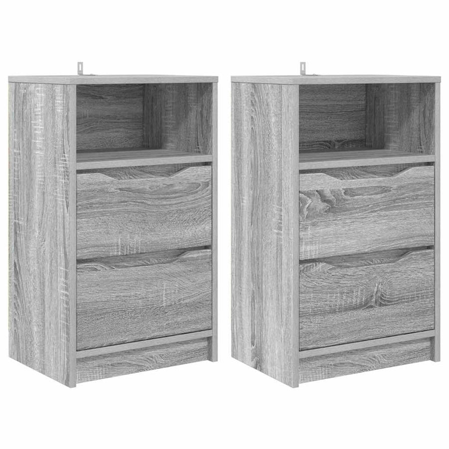 Nachtkastjes 2 pcs Grijs Sonoma 40 x 30 x 467 cm Bewerkt hout