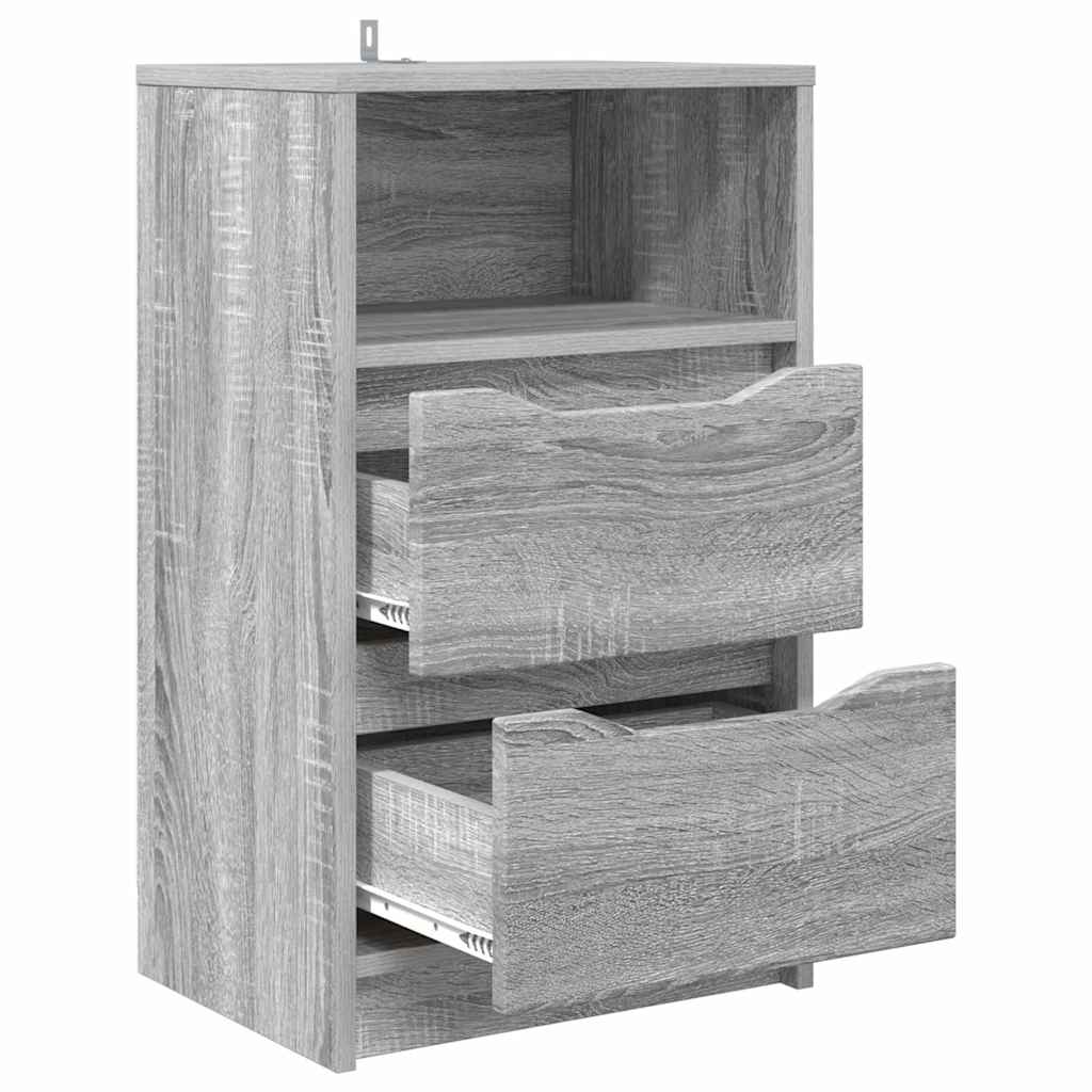 Nachtkastjes 2 pcs Grijs Sonoma 40 x 30 x 467 cm Bewerkt hout