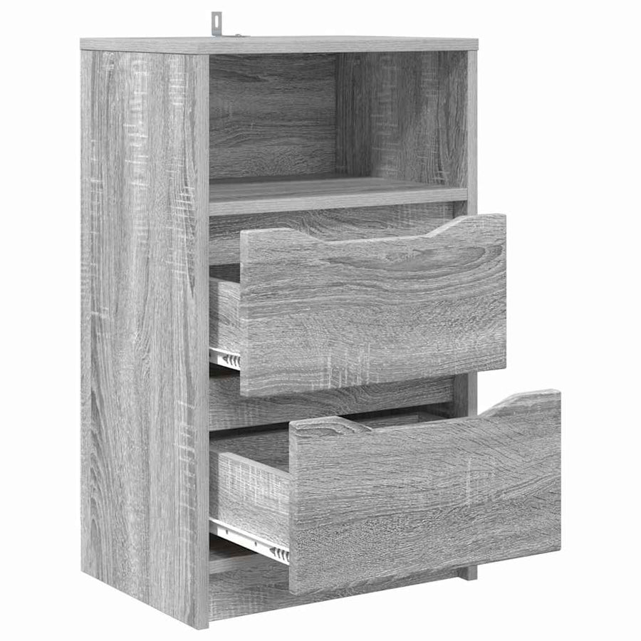 Nachtkastjes 2 pcs Grijs Sonoma 40 x 30 x 467 cm Bewerkt hout