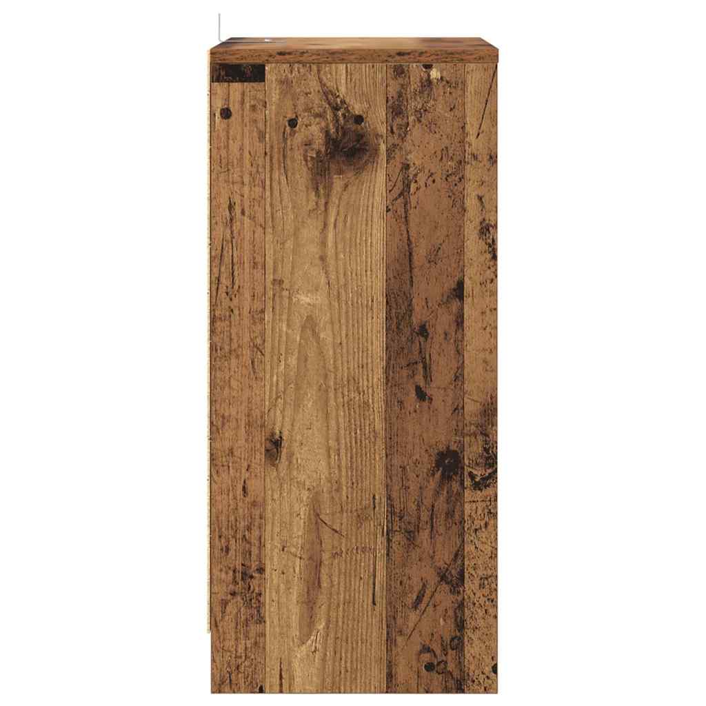 Nachtkastje met lade Oud Hout 40 x 30 x 467 cm Bewerkt hout