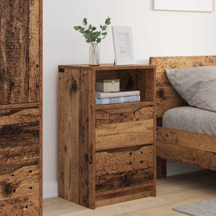 Nachtkastjes 2 pcs Oud Hout 40 x 30 x 467 cm Bewerkt hout