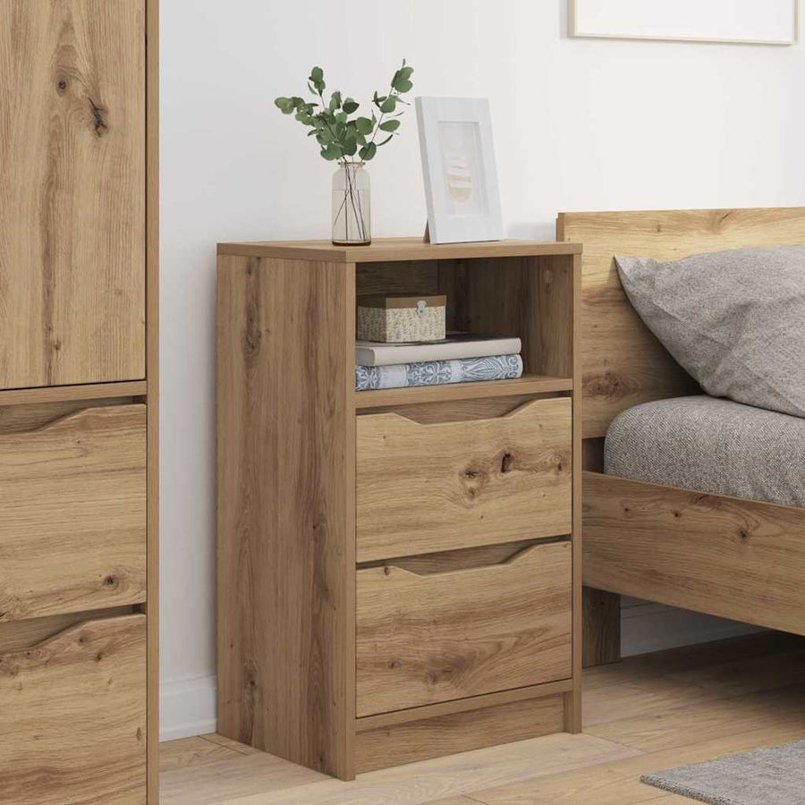 Nachtkastjes 2 pcs Artisan Eiken 40 x 30 x 467 cm Bewerkt hout