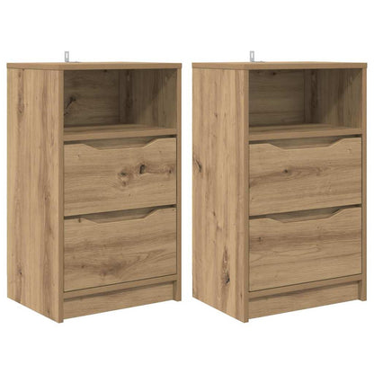 Nachtkastjes 2 pcs Artisan Eiken 40 x 30 x 467 cm Bewerkt hout