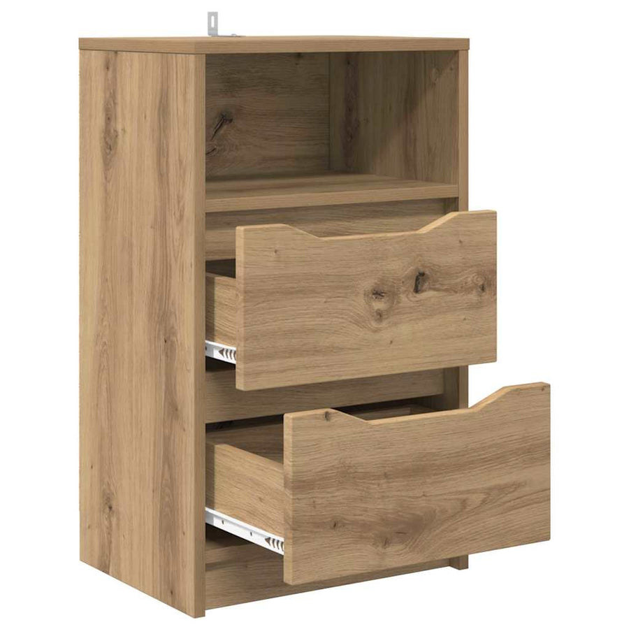 Nachtkastjes 2 pcs Artisan Eiken 40 x 30 x 467 cm Bewerkt hout
