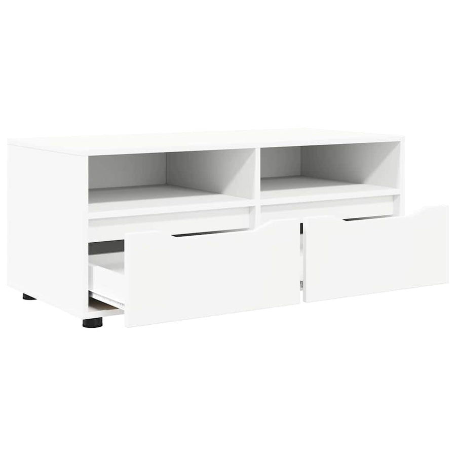 TV-kast met lade Wit 100 x 48 x 43 cm Bewerkt hout