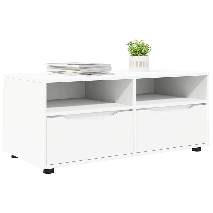 TV-kast met lade Wit 100 x 48 x 43 cm Bewerkt hout