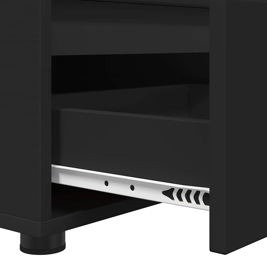 TV-kast met lade Zwart 100 x 48 x 43 cm Bewerkt hout