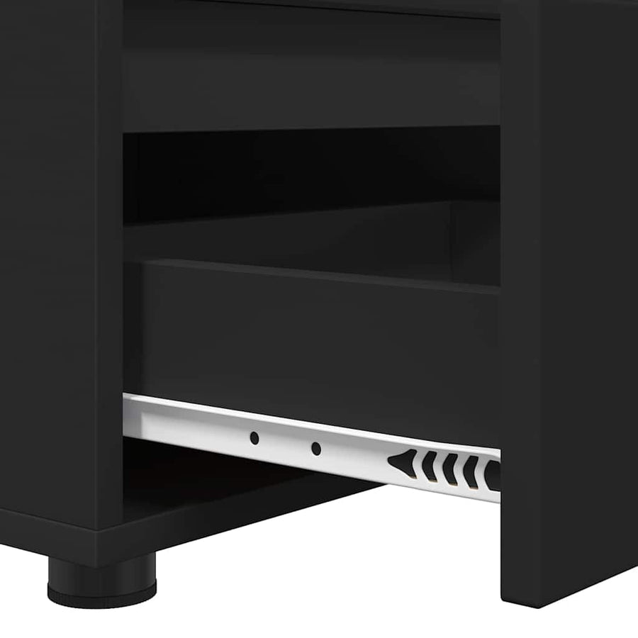 TV-kast met lade Zwart 100 x 48 x 43 cm Bewerkt hout