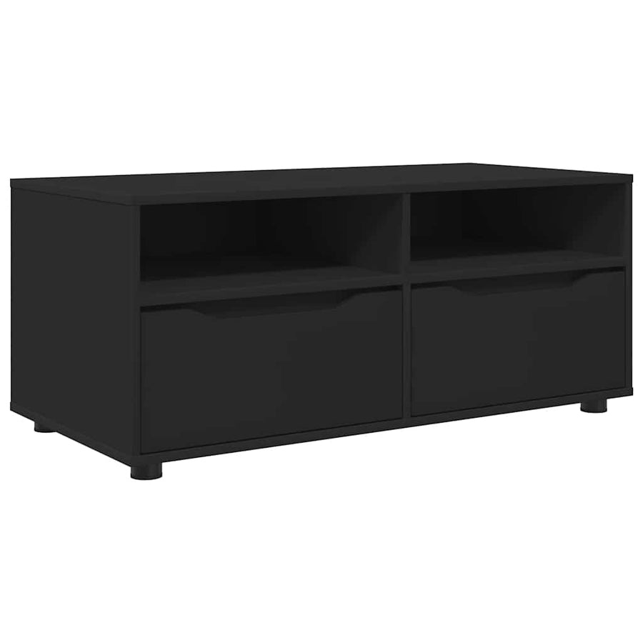 TV-kast met lade Zwart 100 x 48 x 43 cm Bewerkt hout