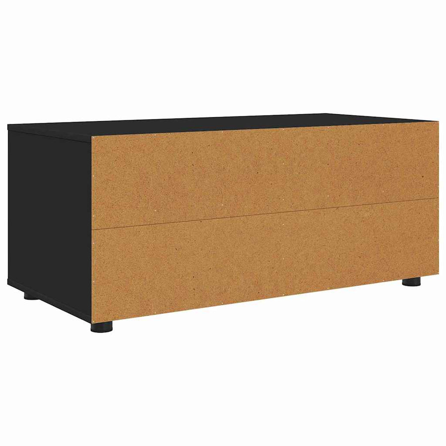 TV-kast met lade Zwart 100 x 48 x 43 cm Bewerkt hout