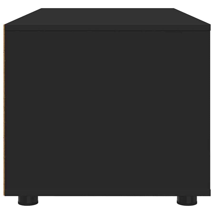 TV-kast met lade Zwart 100 x 48 x 43 cm Bewerkt hout