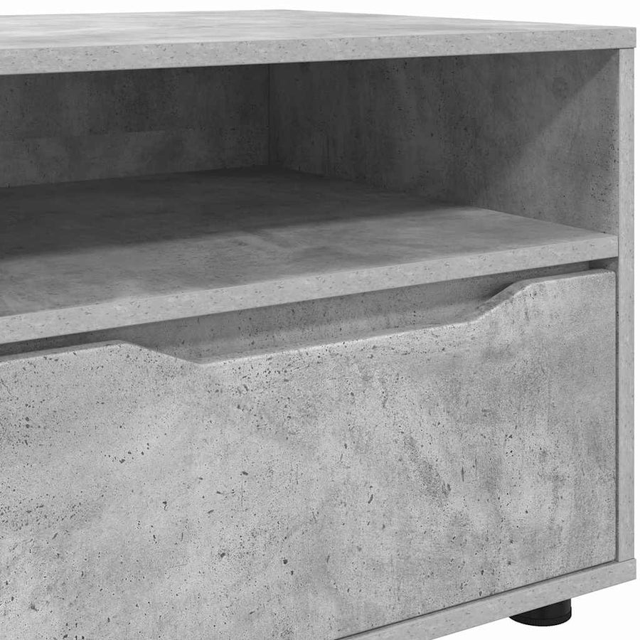TV-kast met lade Beton Grijs 100 x 48 x 43 cm Bewerkt hout