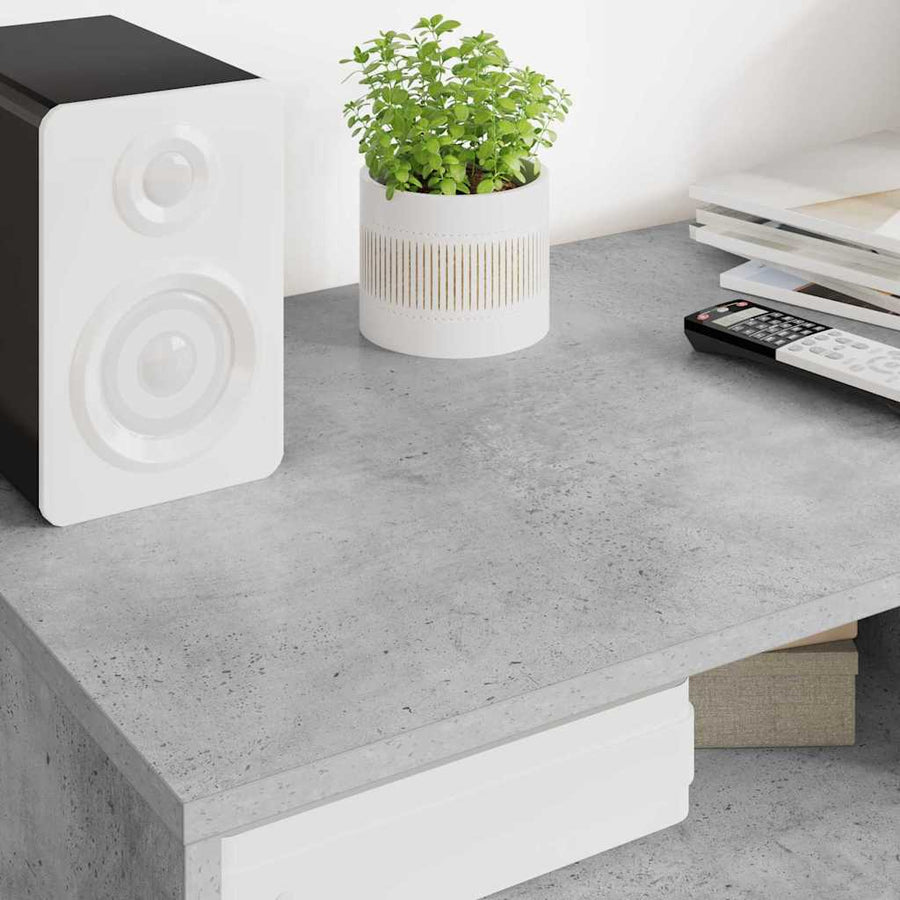 TV-kast met lade Beton Grijs 100 x 48 x 43 cm Bewerkt hout