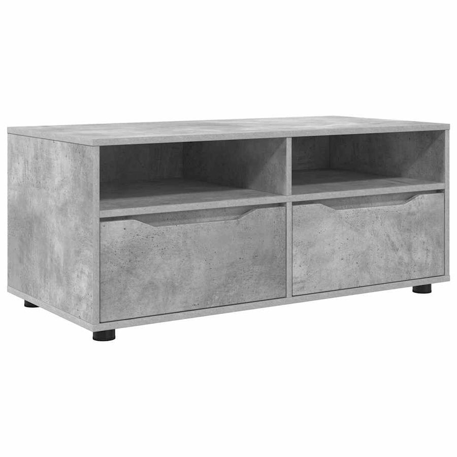 TV-kast met lade Beton Grijs 100 x 48 x 43 cm Bewerkt hout