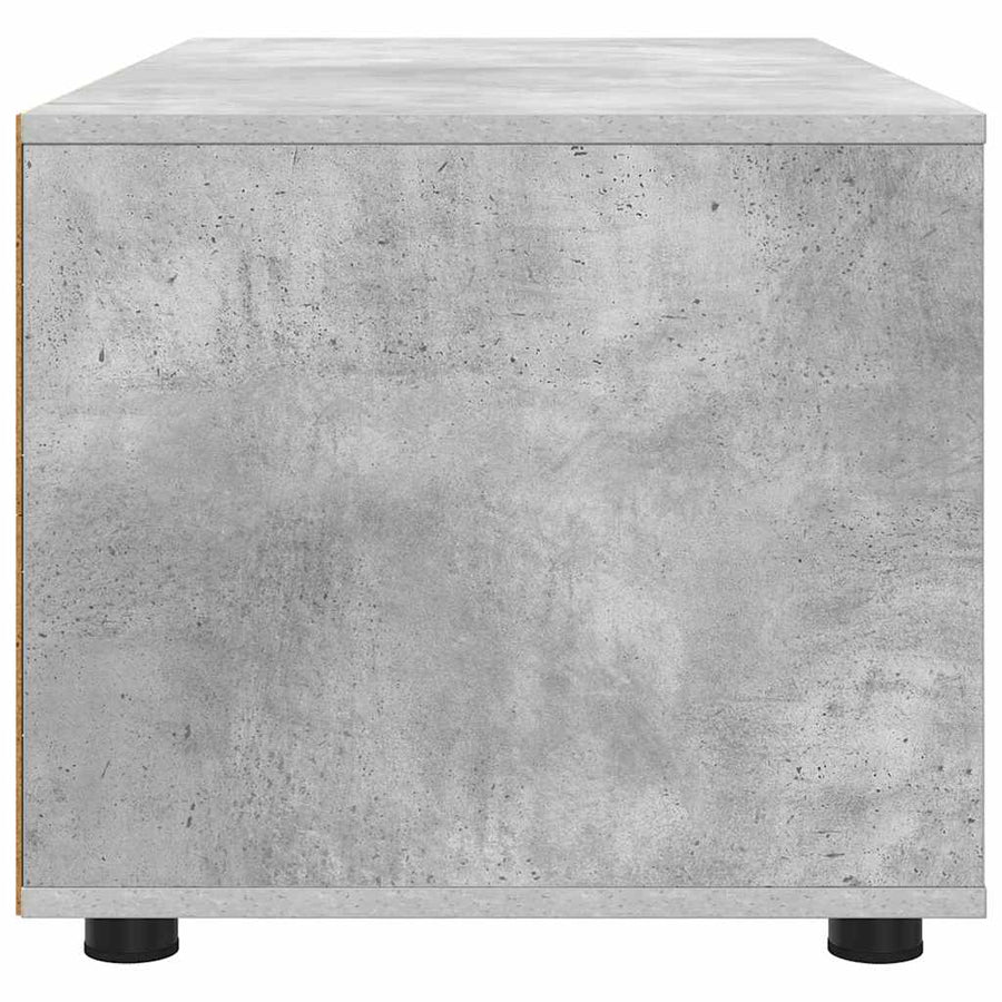 TV-kast met lade Beton Grijs 100 x 48 x 43 cm Bewerkt hout