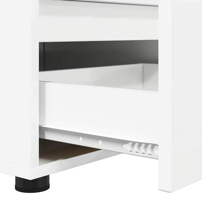 TV-kast met lade Hoogglans wit 100 x 48 x 43 cm Bewerkt hout
