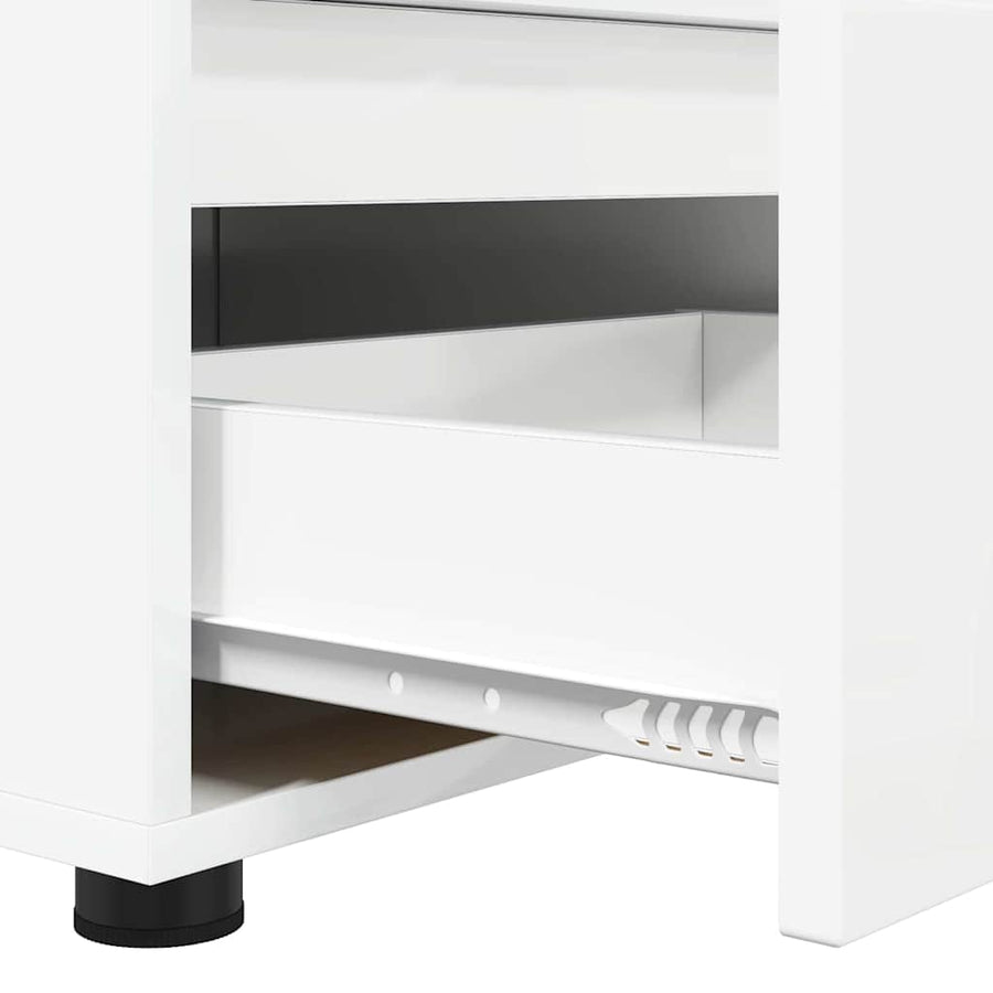 TV-kast met lade Hoogglans wit 100 x 48 x 43 cm Bewerkt hout