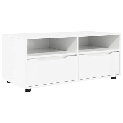 TV-kast met lade Hoogglans wit 100 x 48 x 43 cm Bewerkt hout