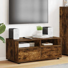 TV cabinet with drawer Smoked oak 100 x 48 x 43 cm Engineered wood