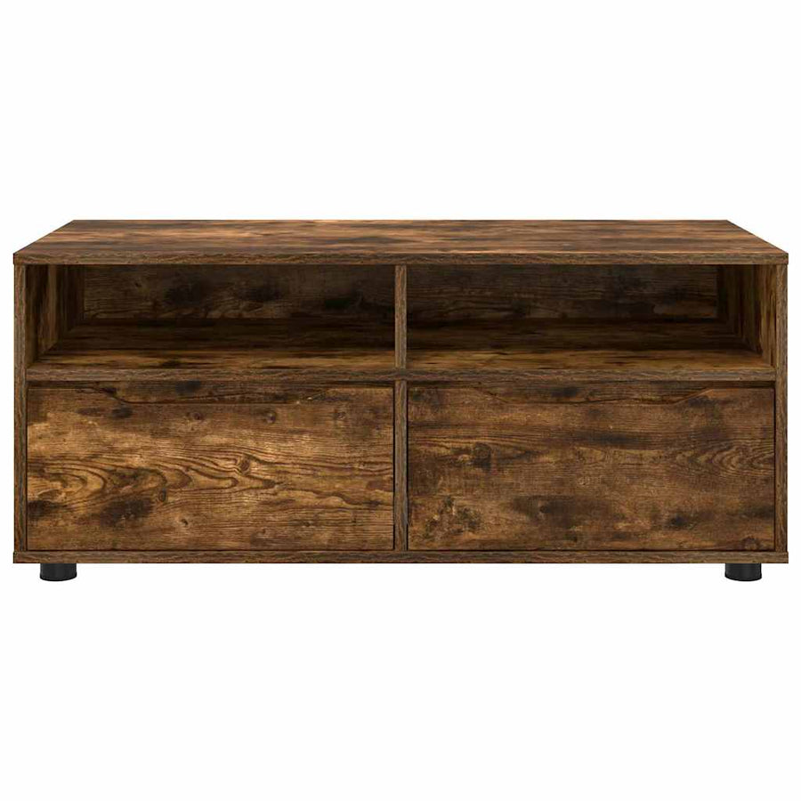 TV-kast met lade Gerookt eiken 100 x 48 x 43 cm Bewerkt hout