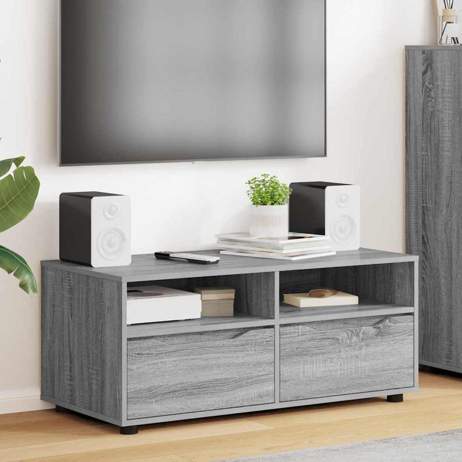 TV-kast met lade Grijs Sonoma 100 x 48 x 43 cm Bewerkt hout